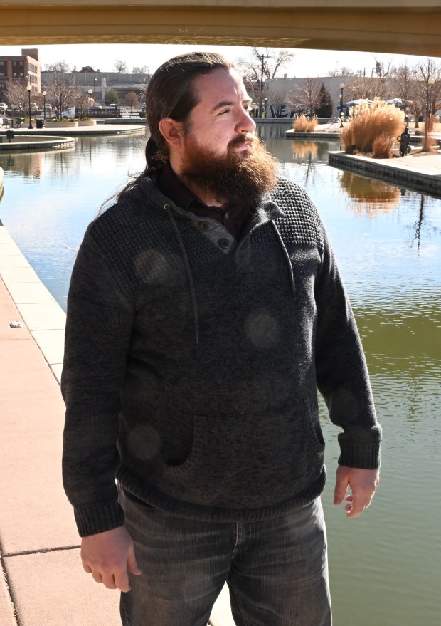 PUEBLO, COLORADO - MARCH 13: Jason Allen, who won the Colorado State Fair art competition last year with artificial intelligence art, said he will appeal the U.S. Copyright Office's rulings if they don't go his way on March 13, 2023 in Pueblo, Colorado. Allen, who is fighting to keep artificial intelligence copyright and artistic ownership, stands for a portrait near the riverwalk in Pueblo. (Photo by RJ Sangosti/The Denver Post)